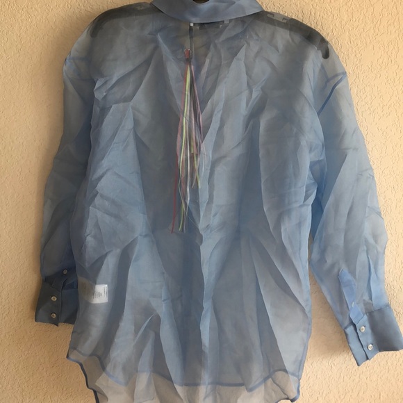 MSGM Camicia Shirt IN SKY button up top - Picture 8 of 10